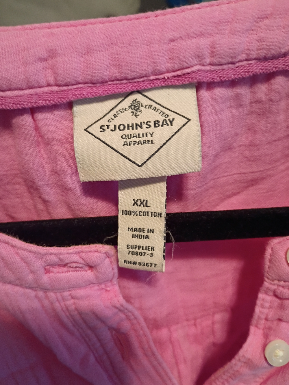 St John's Bay Pink Lightweight Gauze  Tunic Top - Picture 3 of 4